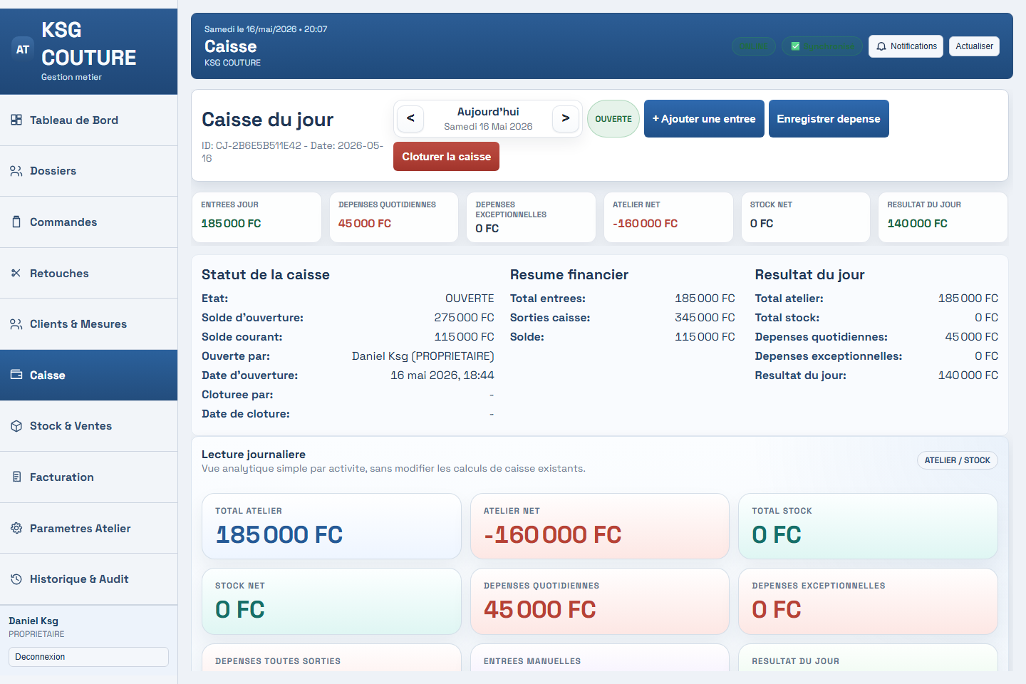 Caisse intelligente Atelier Pro
