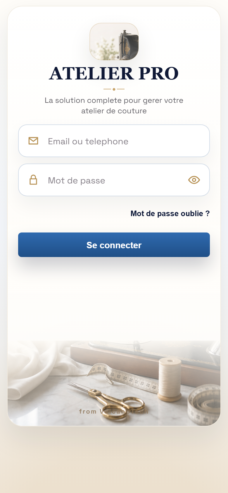 Connexion mobile Atelier Pro
