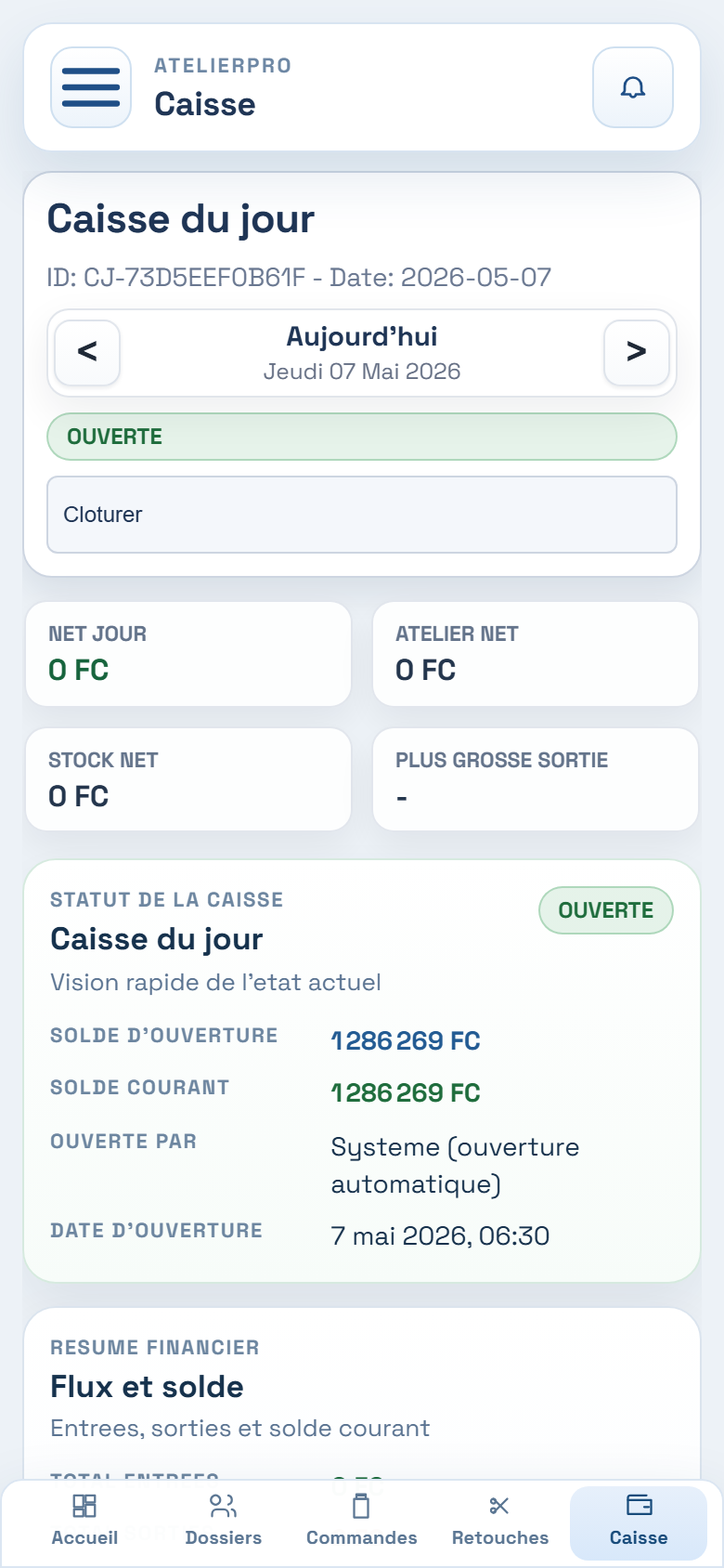Caisse mobile Atelier Pro